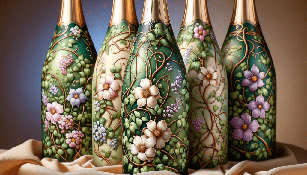 how to paint champagne bottles